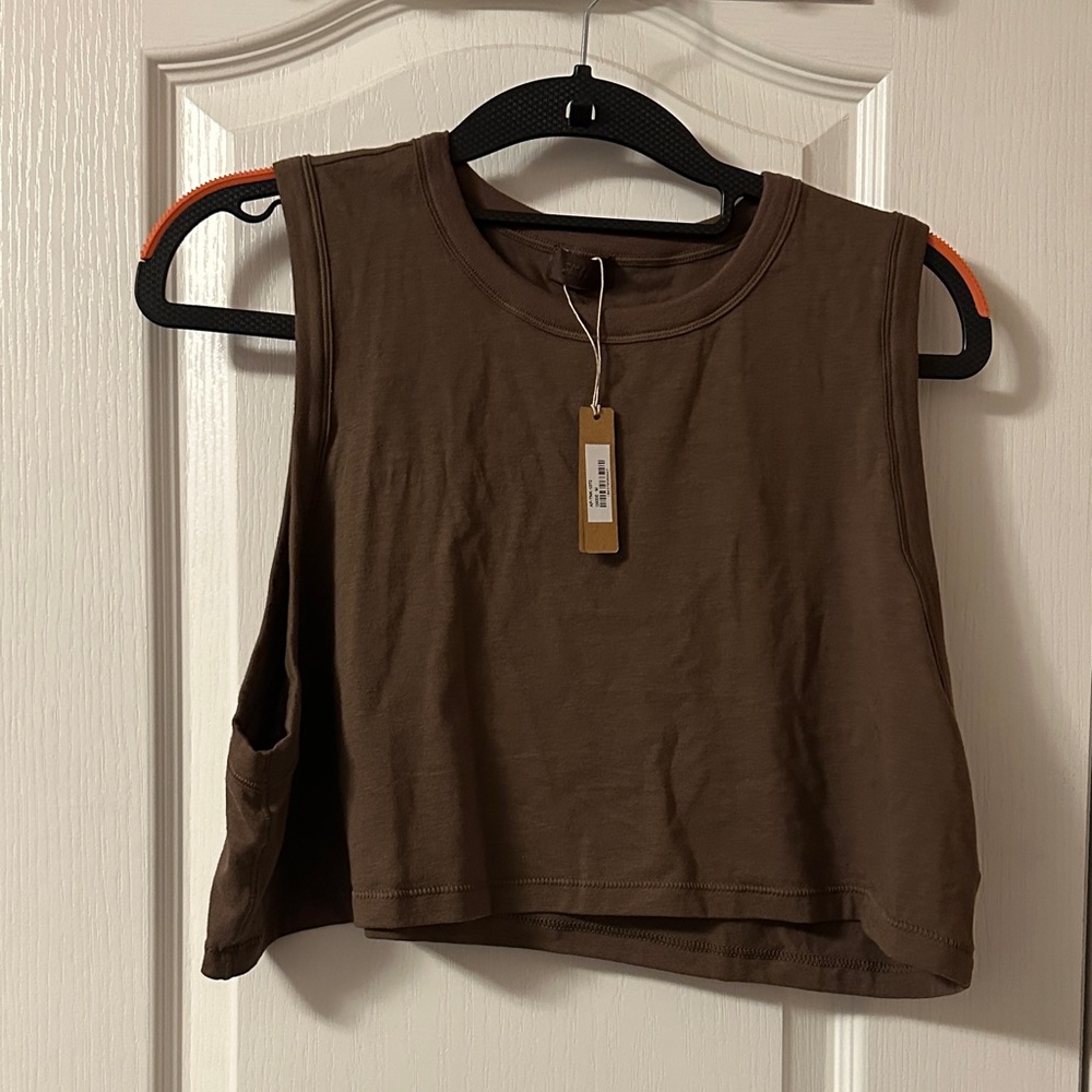 SKIMS Chocolate Brown Muscle Tee